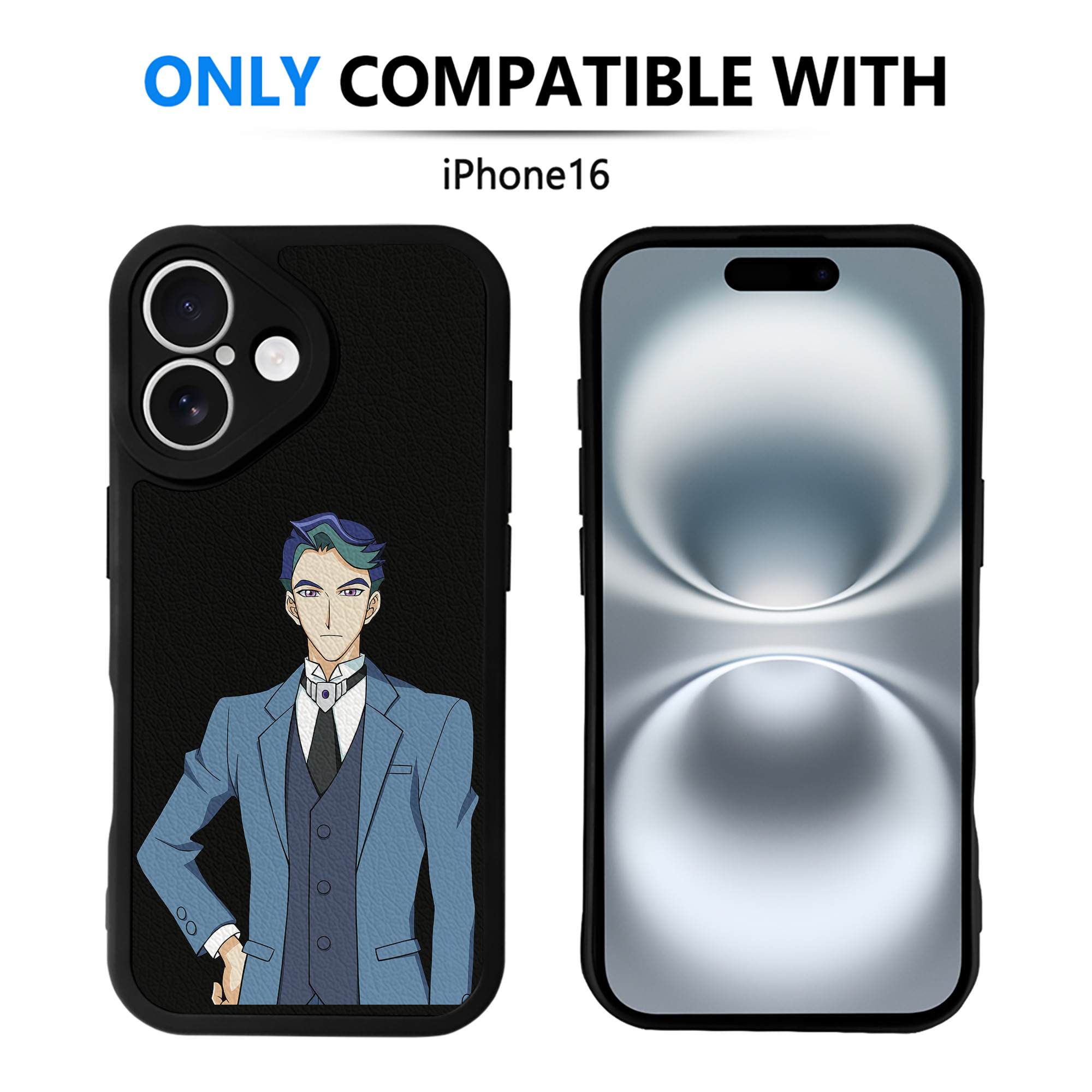 遊☆戯☆王 Yu-Gi-Oh! 【iPhone 16シリーズ対応】シリコンスマホケース（レザー調） 材質：シリコン